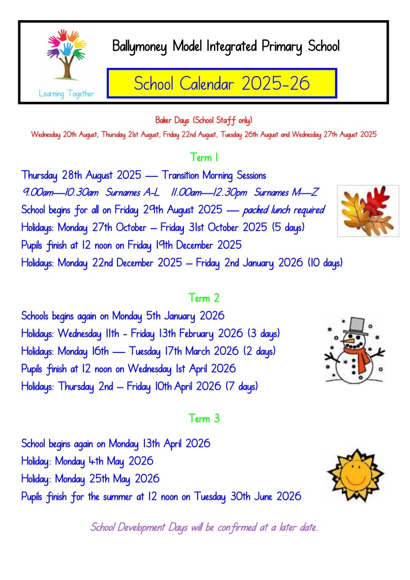 School Holidays List