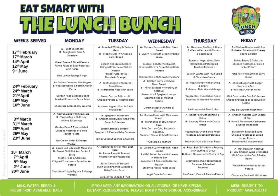 Dinner Menu 24/25 (October - Jan)